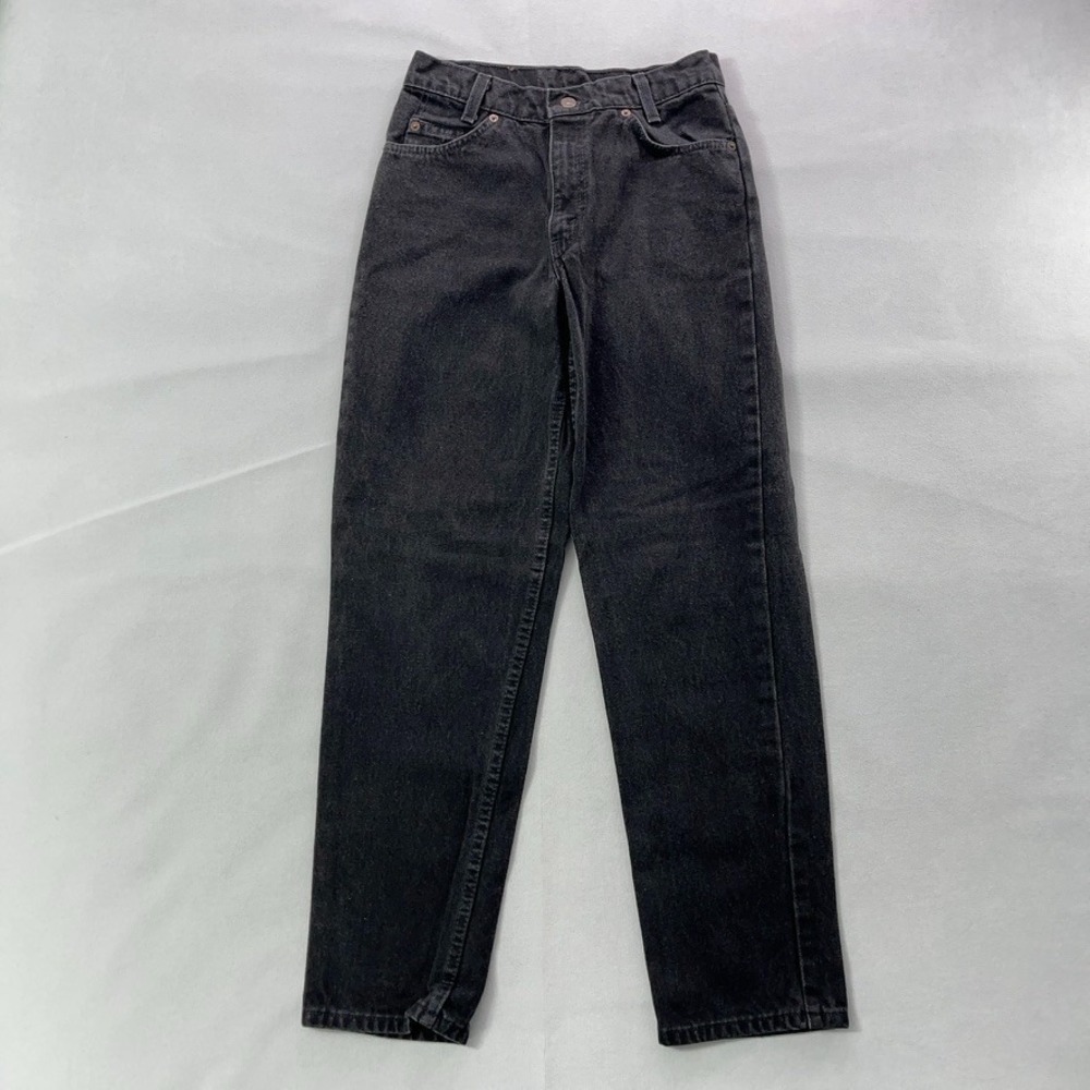 Vintage Levis 550 Black Jeans Student Tag 28x30 Blank Orange Tab USA 90s READ